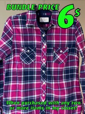 Weatherproof Women's Long Sleeve Flannel Shirt Size Small